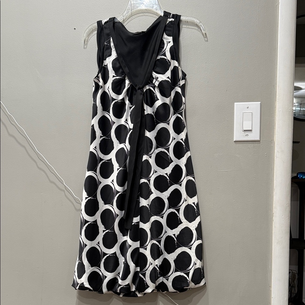 Max & Cleo Black and White Bubble Print Midi Dress